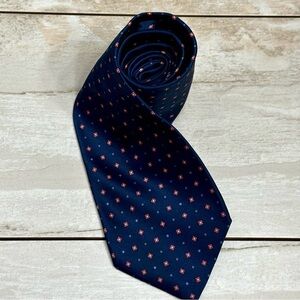 Joseph & Lyman Mens Blue Silk Tie Bloomingdale’s Exclusive USA Office Work Wear